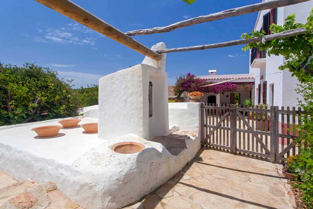 general view of the entrance from a rental house in ibiza